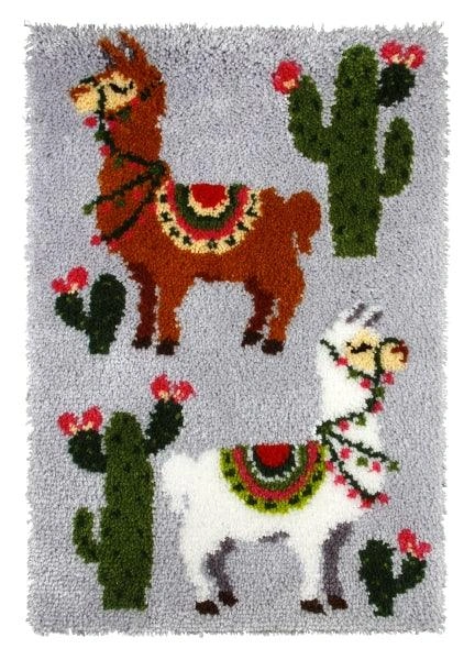 Cozy Alpacas Hook Rug Kit – Craft Your Dream Wool Masterpiece!