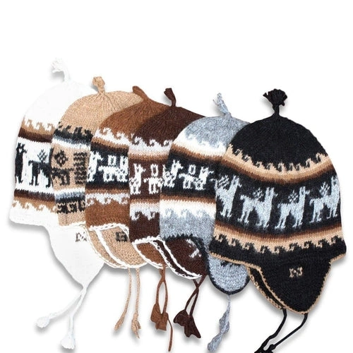 Cozy Alpaca Chullo Hat with Flaps for Warmth and Style